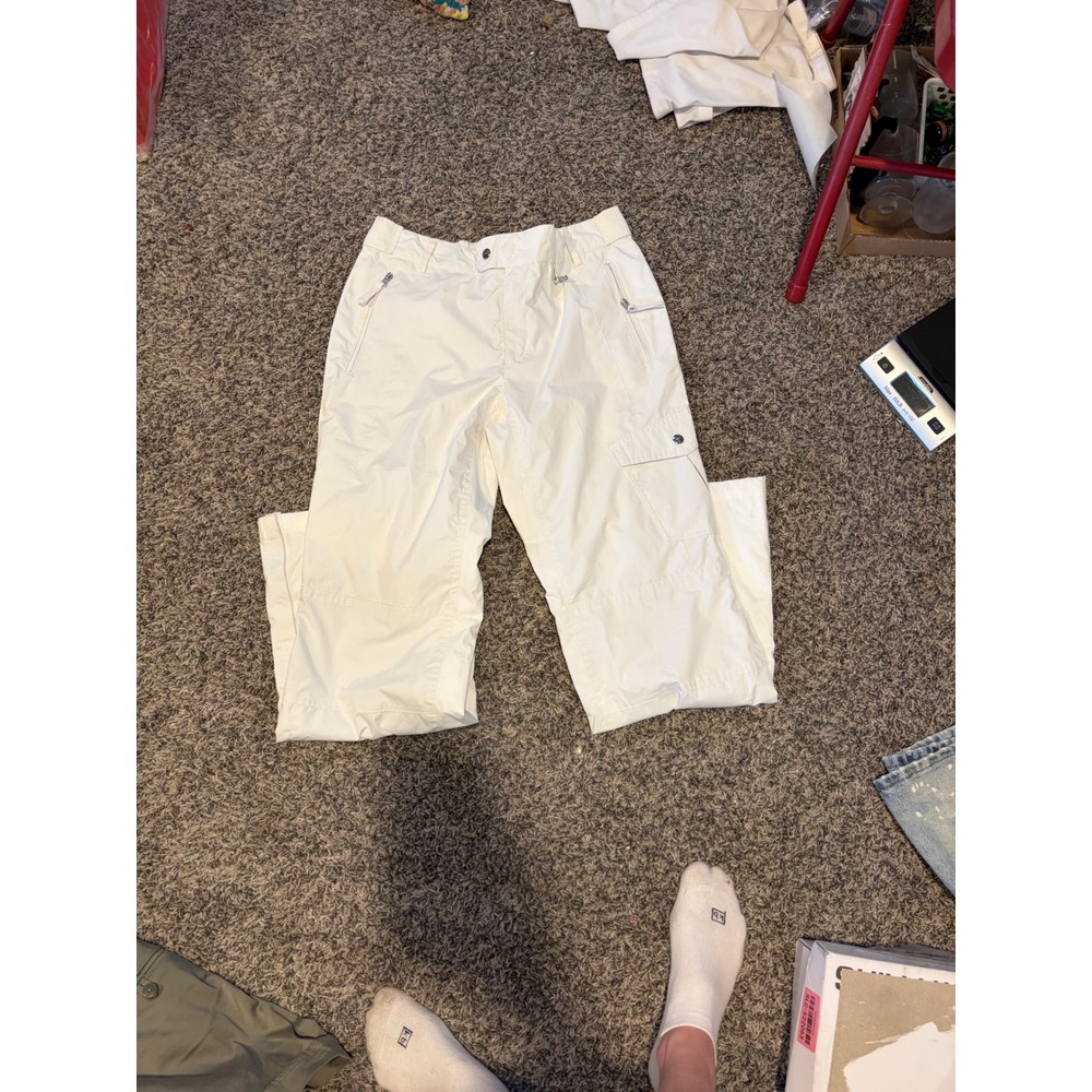 Free Country Womens White Cargo Outdoor Hiking Pants Size Medium White Grey